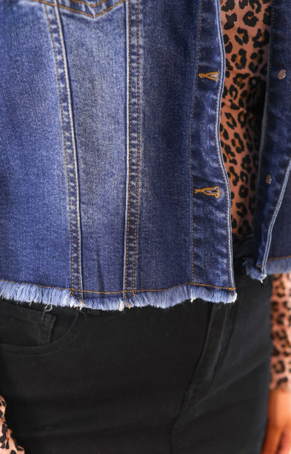 Jordan Ruffle Denim Vest