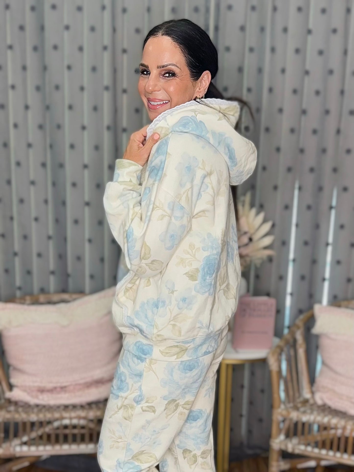 Lila Lace Hoodie Pullover - 2 colors