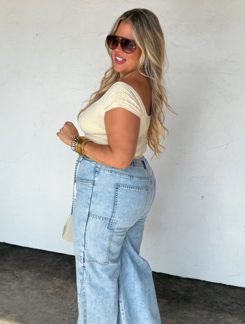 PREORDER - Out & About Cap Sleeve Top - 6 colors