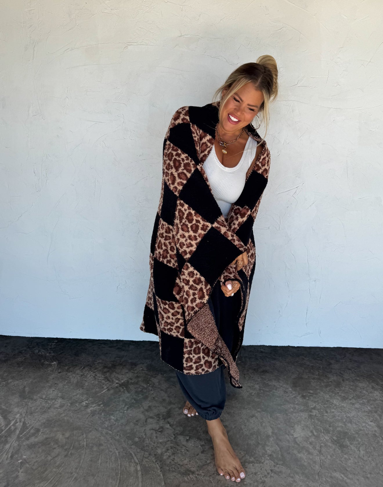 PREORDER - Checker Cheetah Cloud Blanket