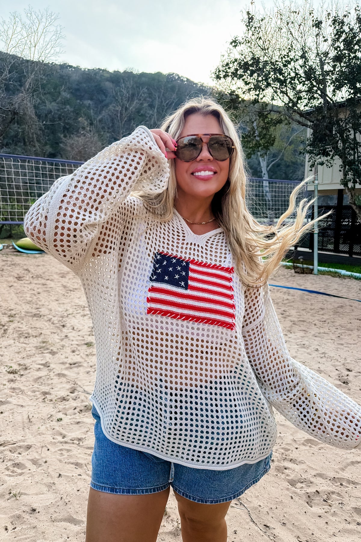 PREORDER - Freedom Flag Patch Pullover - 4 colors