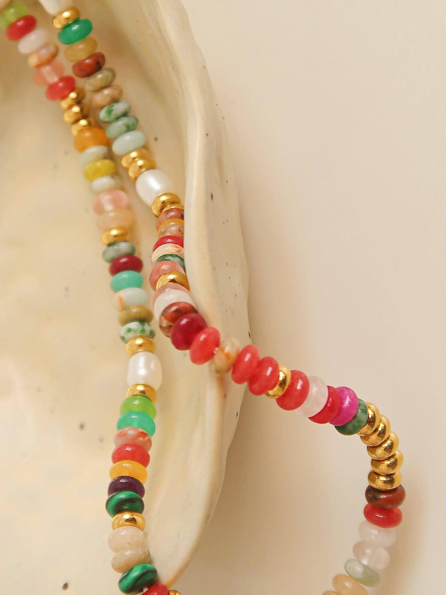 Sunny Non-Tarnish Boho Color Beaded Necklace