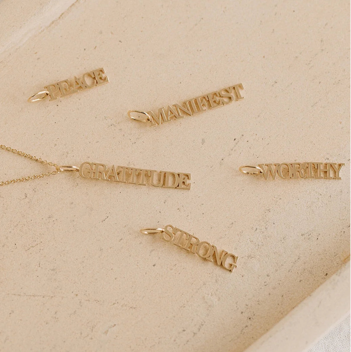 The Sis Kiss Mantra Charm w/ Chain - 2 colors