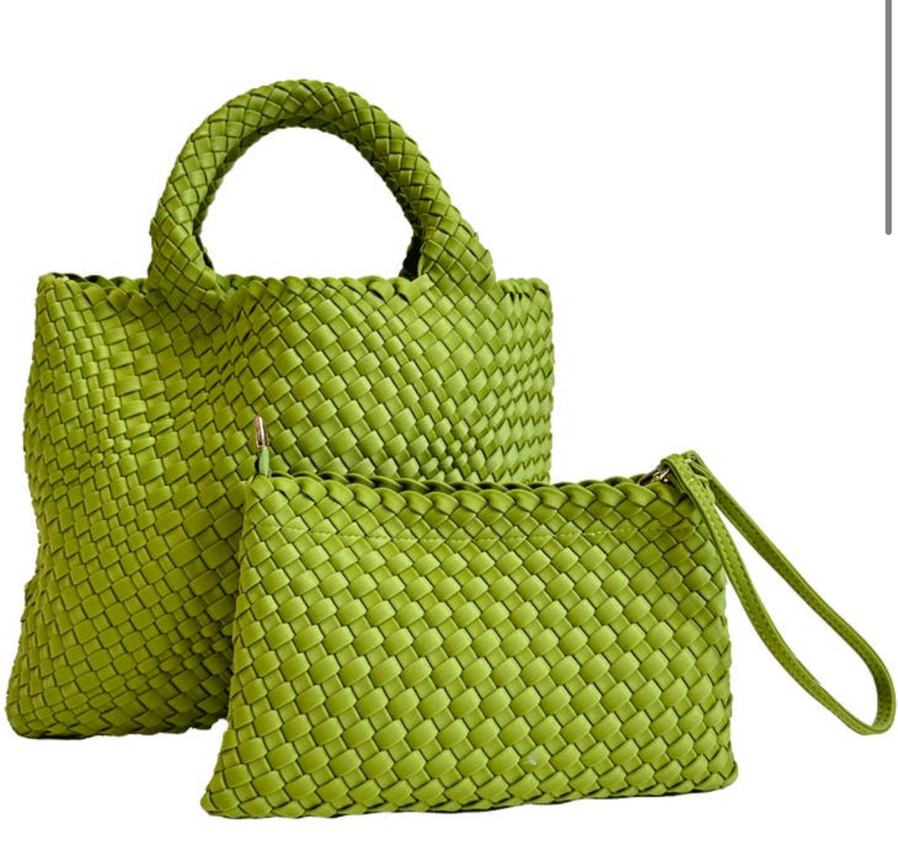 Lily Woven Neoprene Tote with Pouch - 14 colors