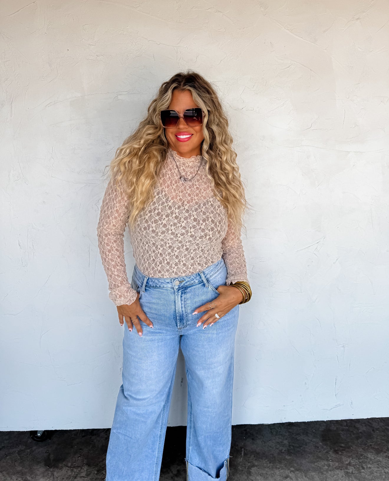 PREORDER - Jolie Lace Thumbhole Top - 7 colors