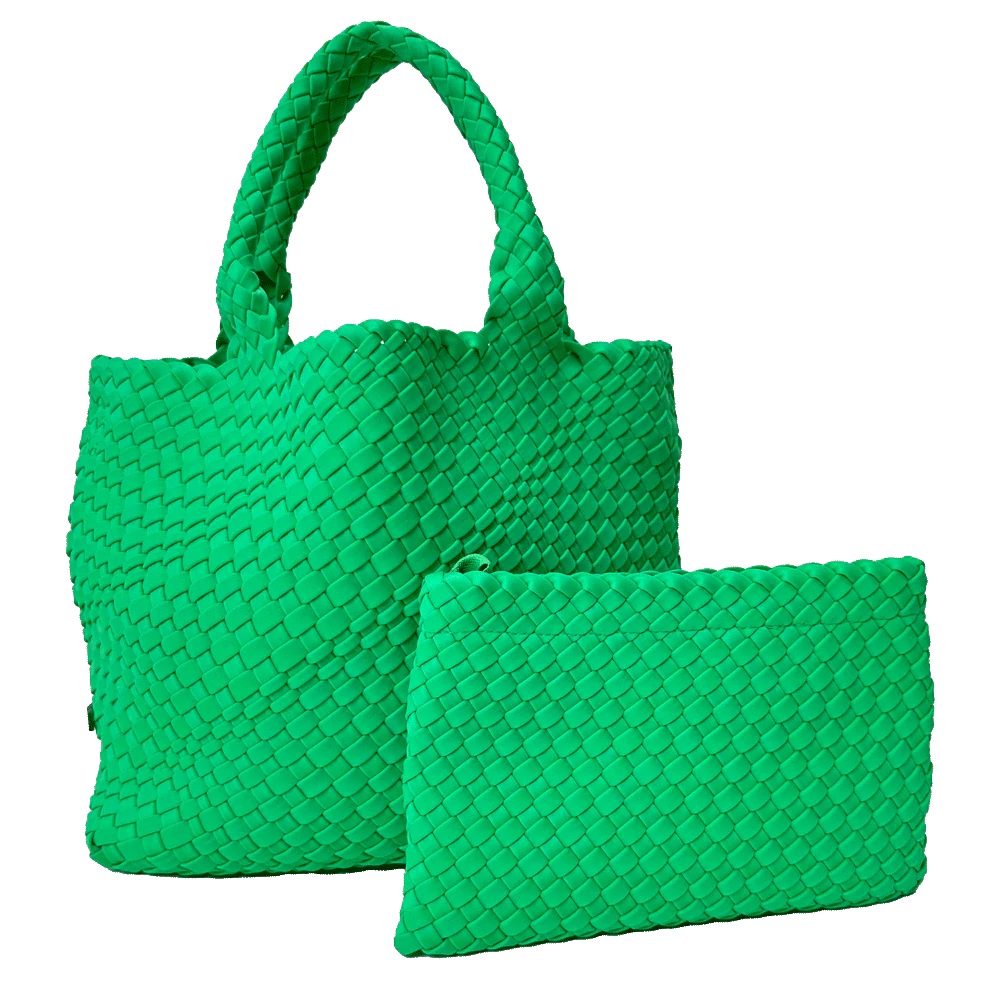 Lily Woven Neoprene Tote with Pouch - 14 colors