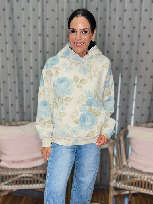 Lila Lace Hoodie Pullover - 2 colors