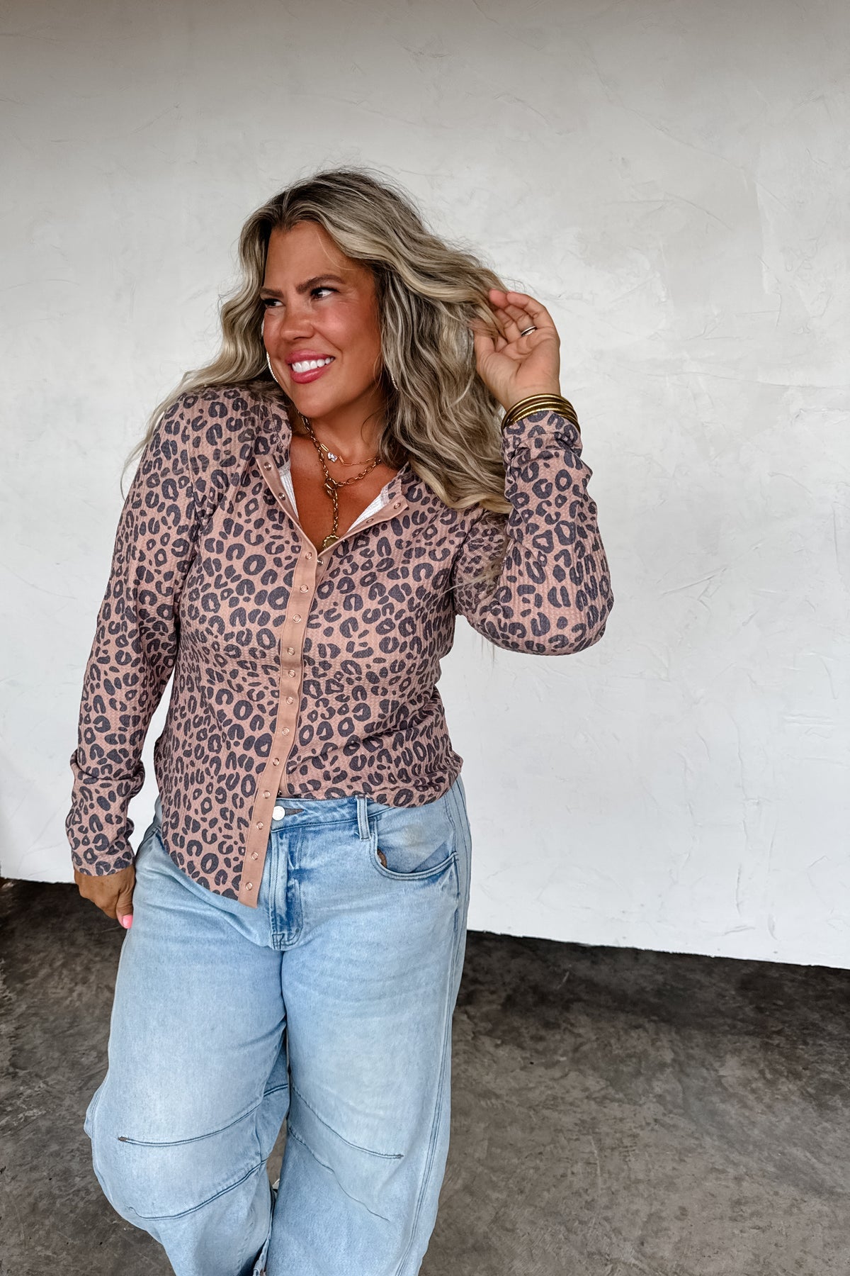 PREORDER - Kori Snap Button Waffle Top - 4 patterns