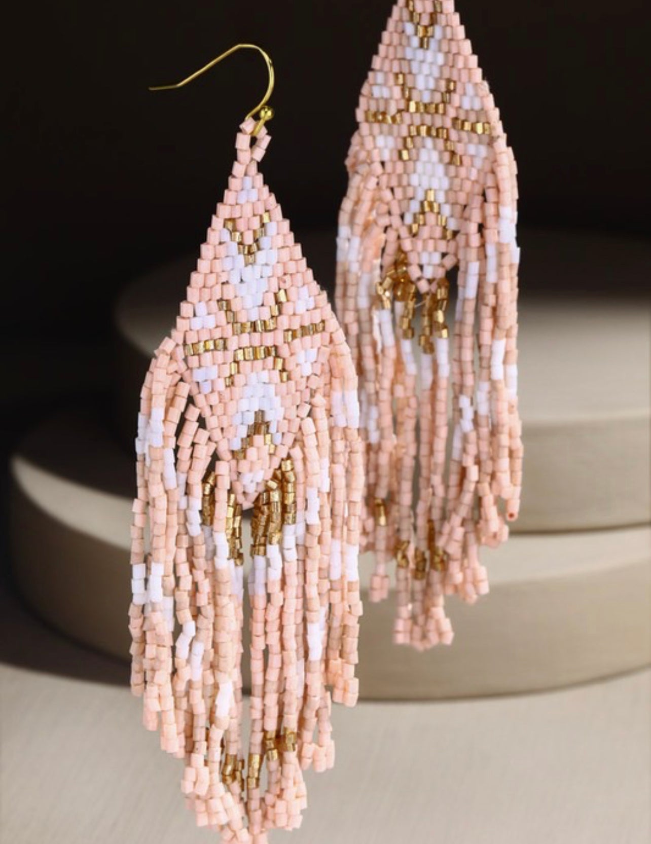 Rita Beaded Fringe Earrings