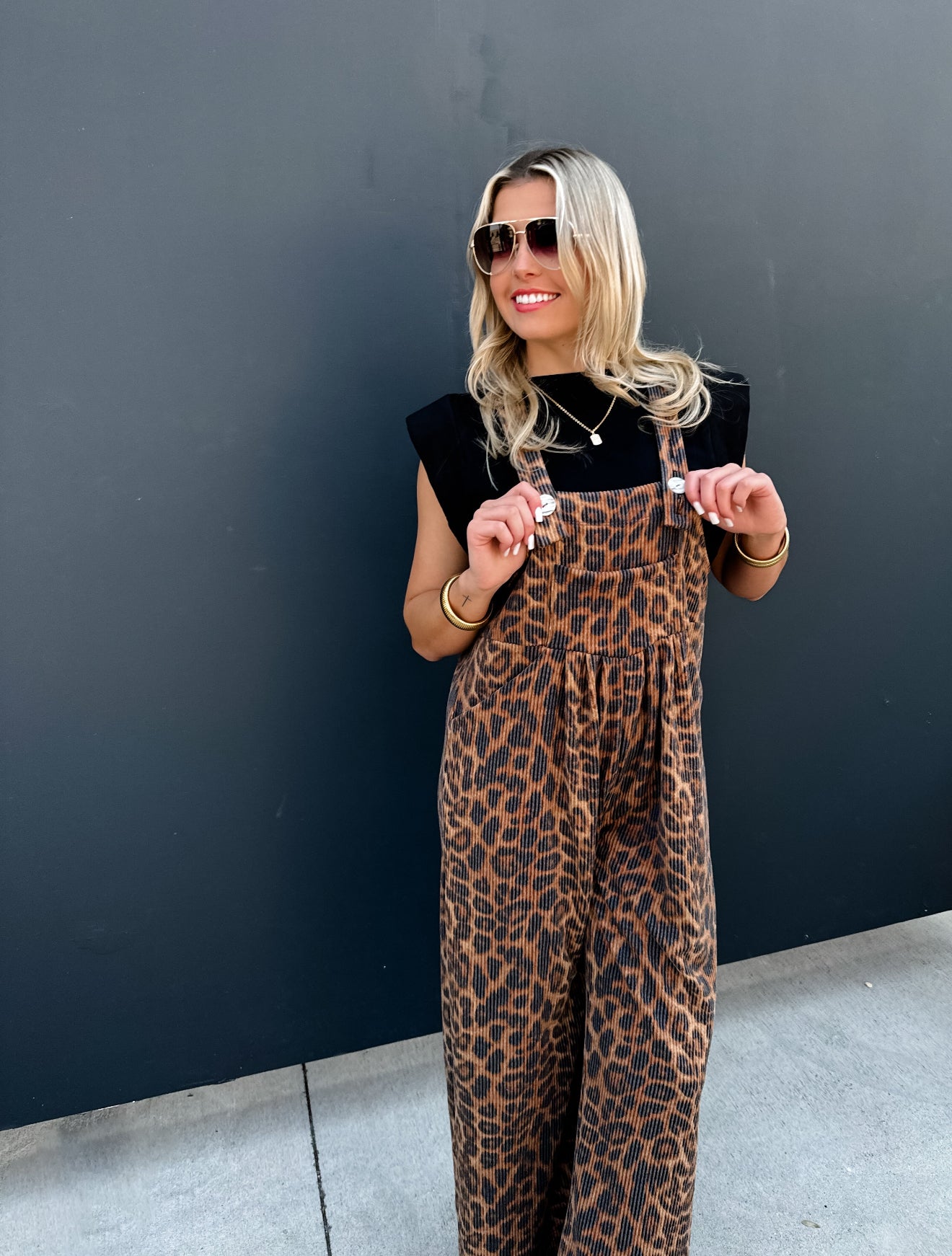 PREORDER - Karli Cheetah Boho Overalls