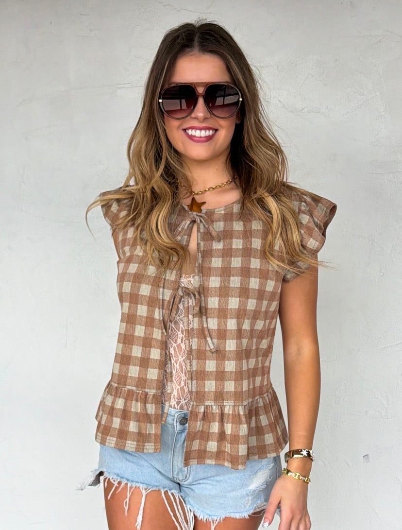 PREORDER - Molly Tie-Front Denim Vest