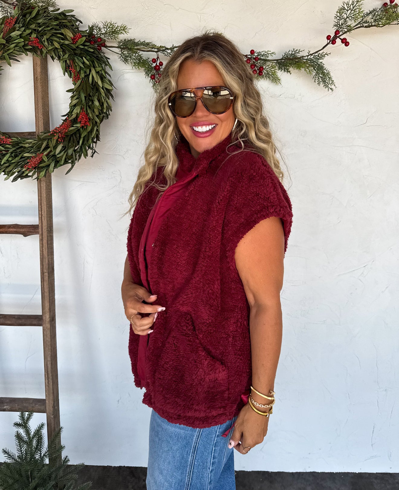 PREORDER - Linden Sherpa Vest Jacket - 4 colors