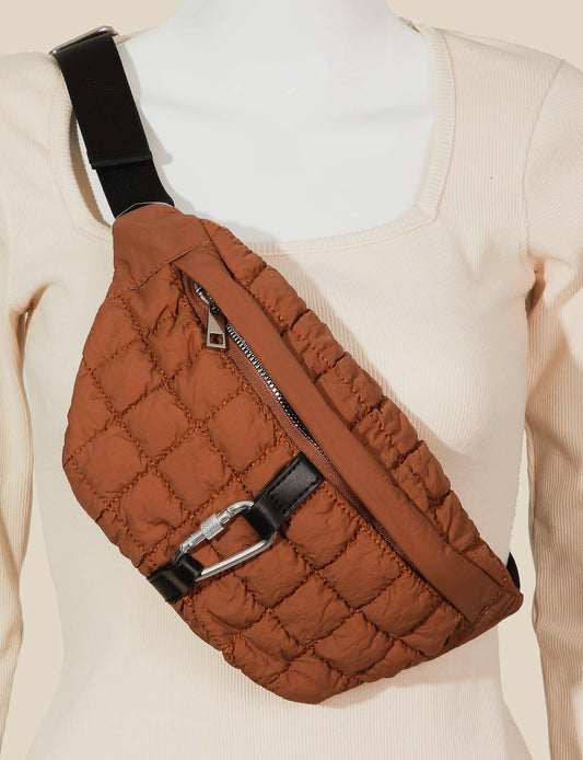 Carabiner Quilted Belt Bag