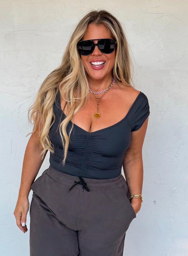 PREORDER - Out & About Cap Sleeve Top - 6 colors