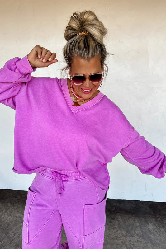 PREORDER - Faded Feels V-Neck Pullover - 5 colors