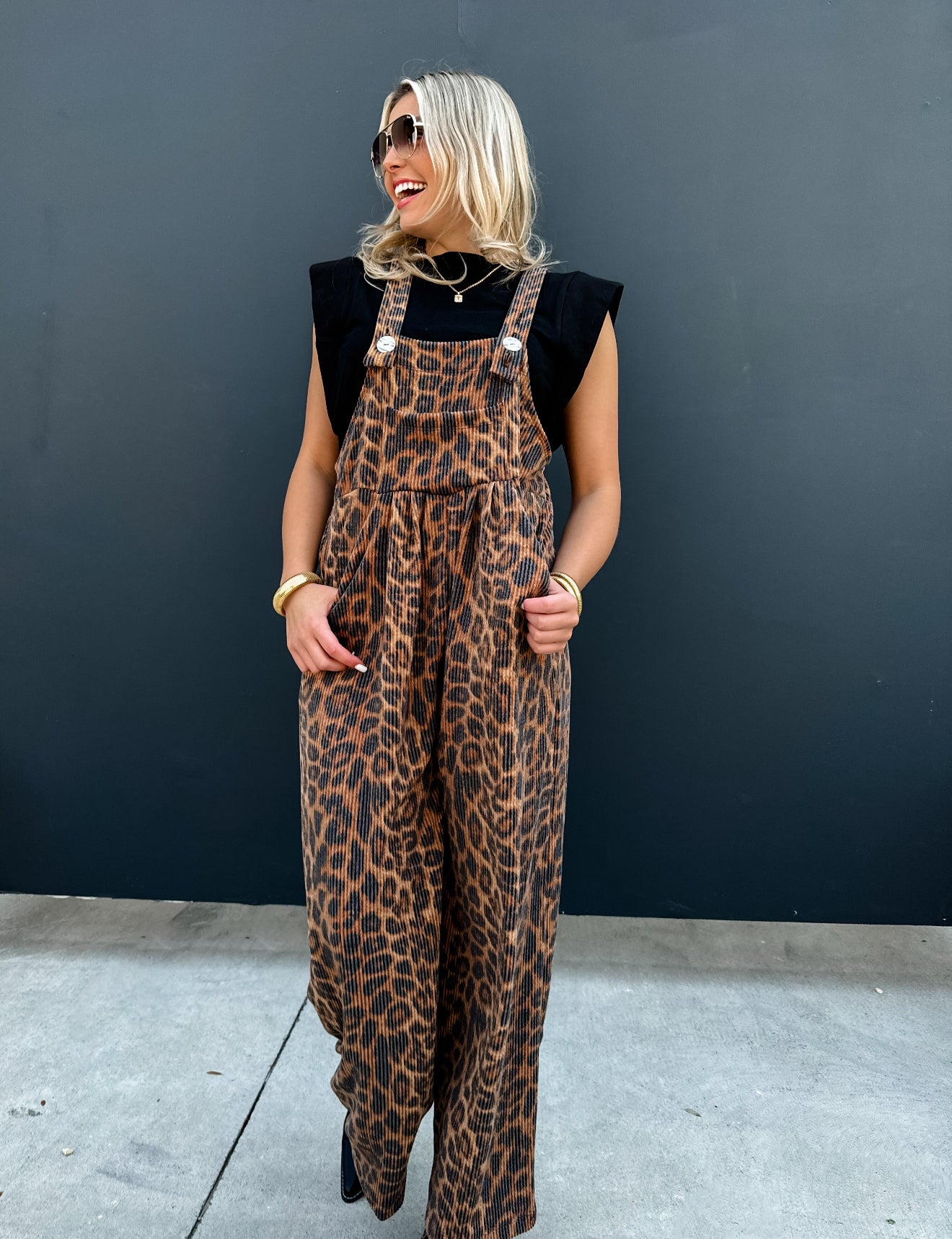 PREORDER - Karli Cheetah Boho Overalls