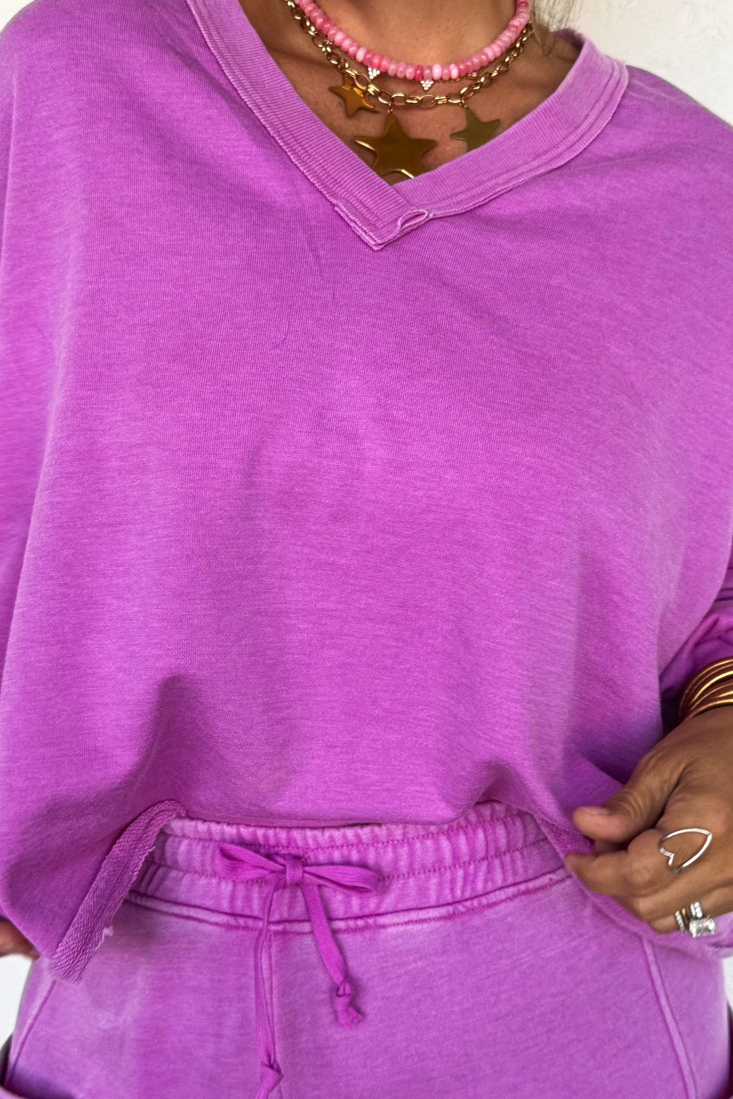 PREORDER - Faded Feels V-Neck Pullover - 5 colors