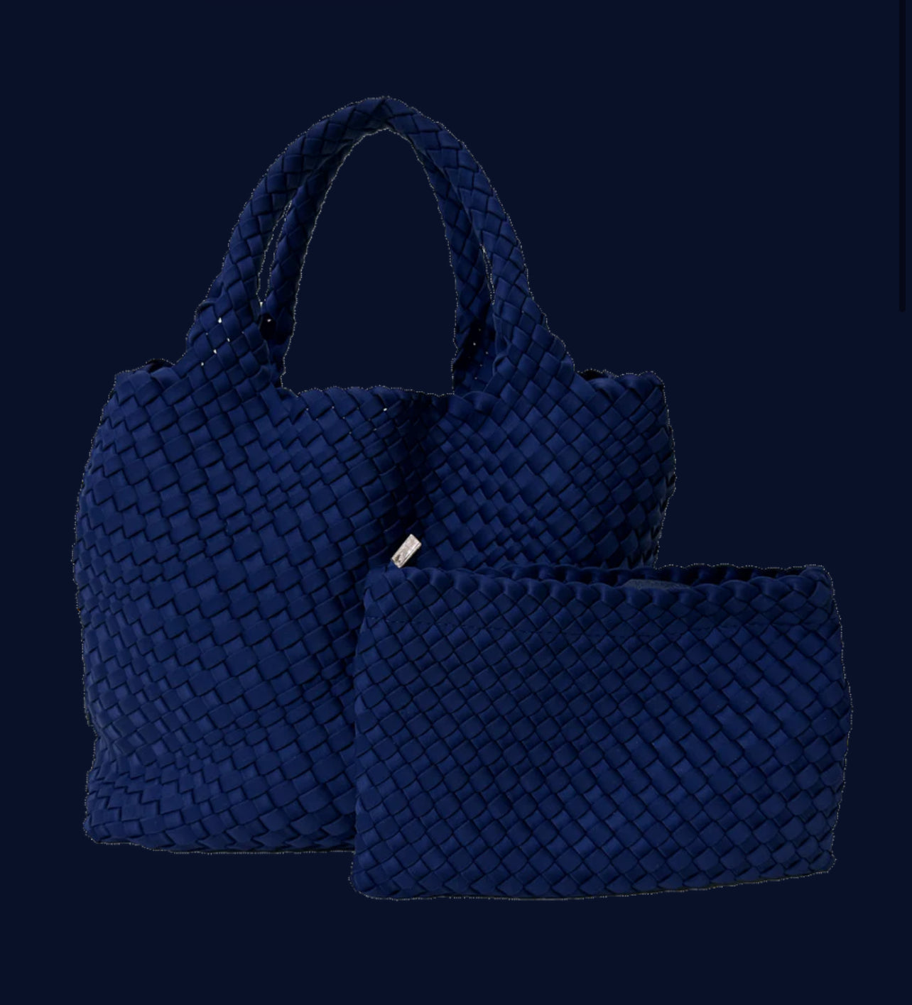 Lily Woven Neoprene Tote with Pouch - 14 colors