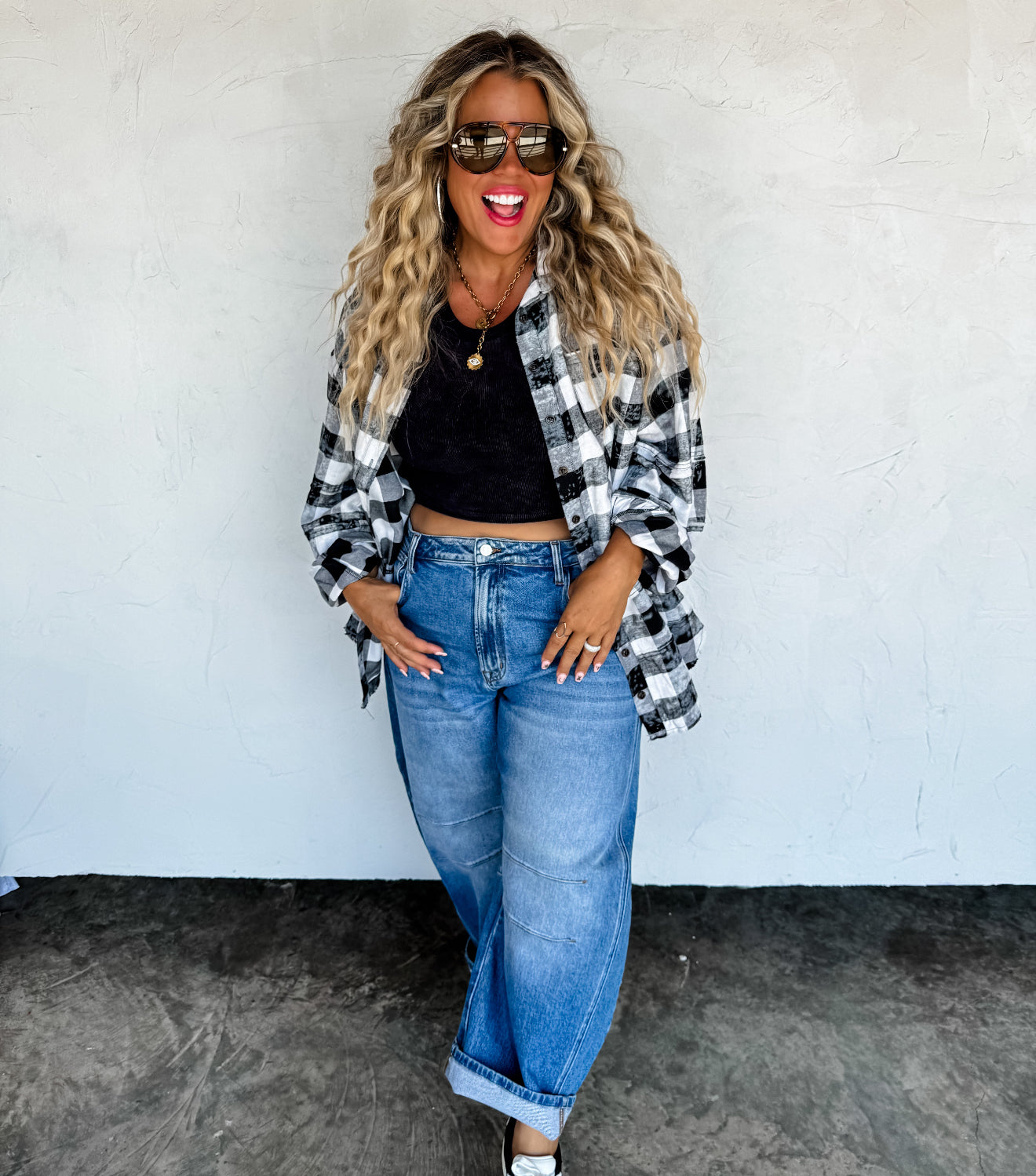 PREORDER - Juniper Bleached Plaid Top - 4 colors