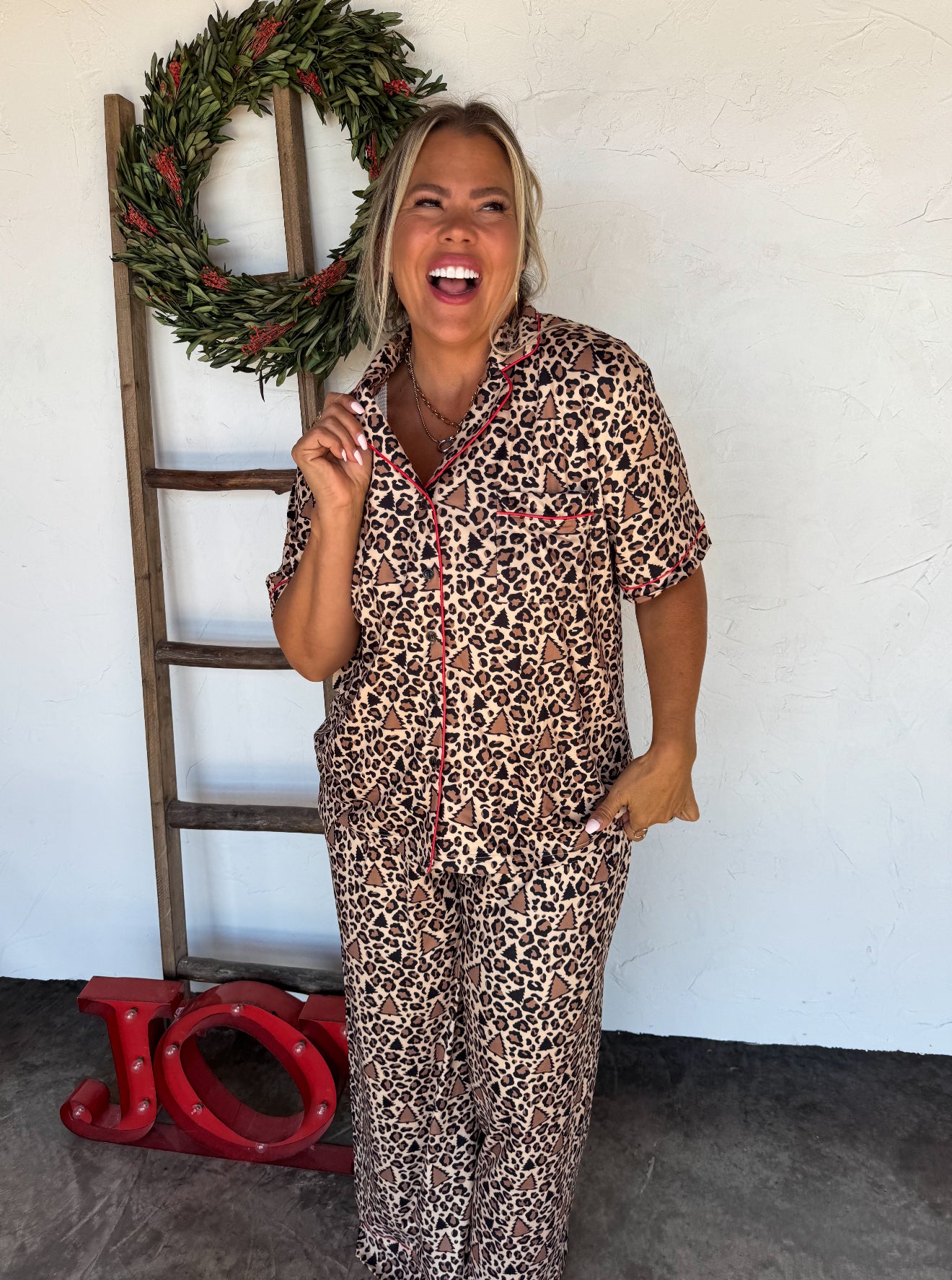 PREORDER - Leopard or Cheetah Star Luxe PJ Set