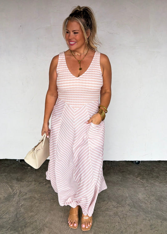 PREORDER - Luciana Striped Dress - 3 colors