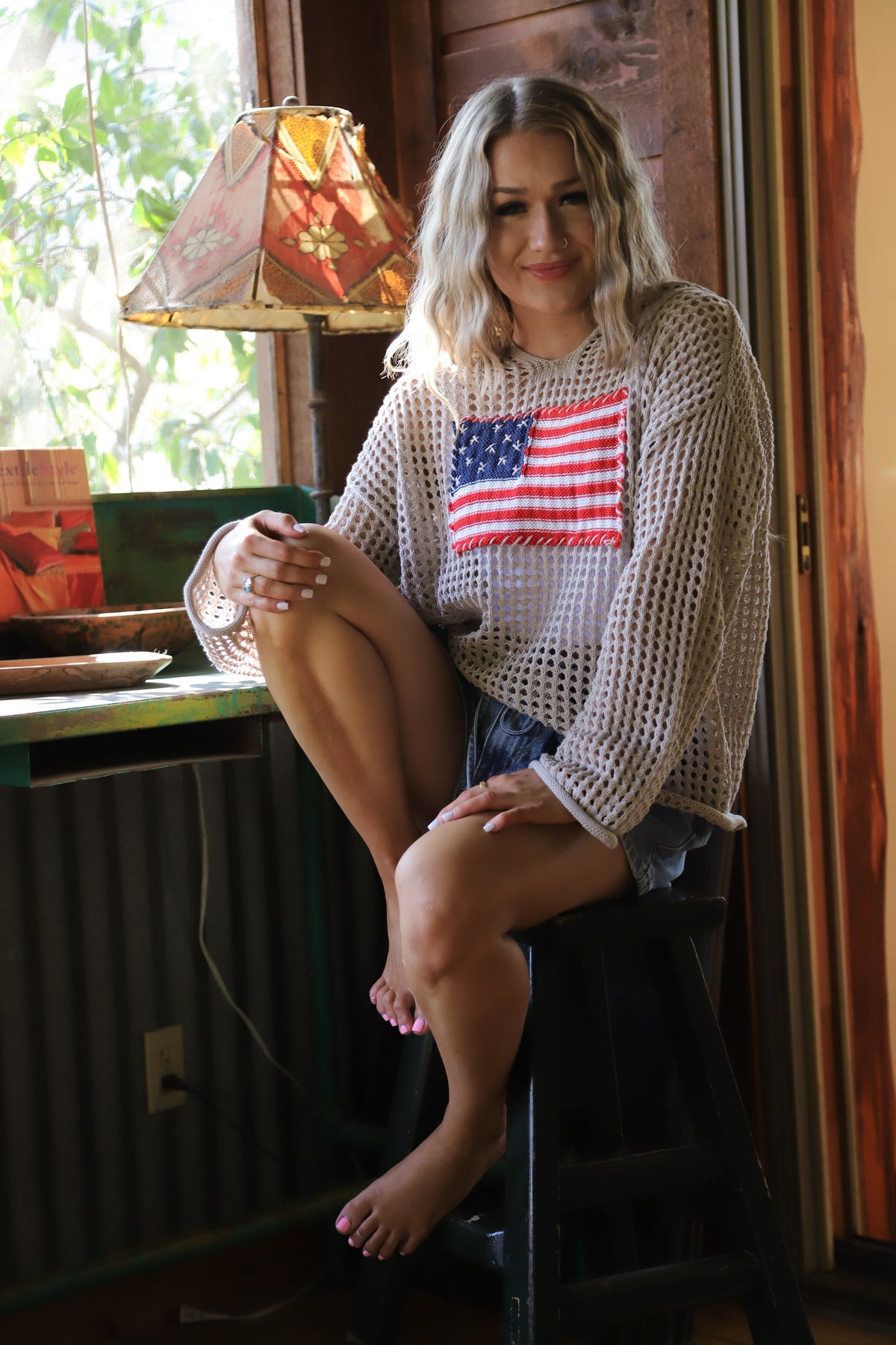 PREORDER - Freedom Flag Patch Pullover - 4 colors
