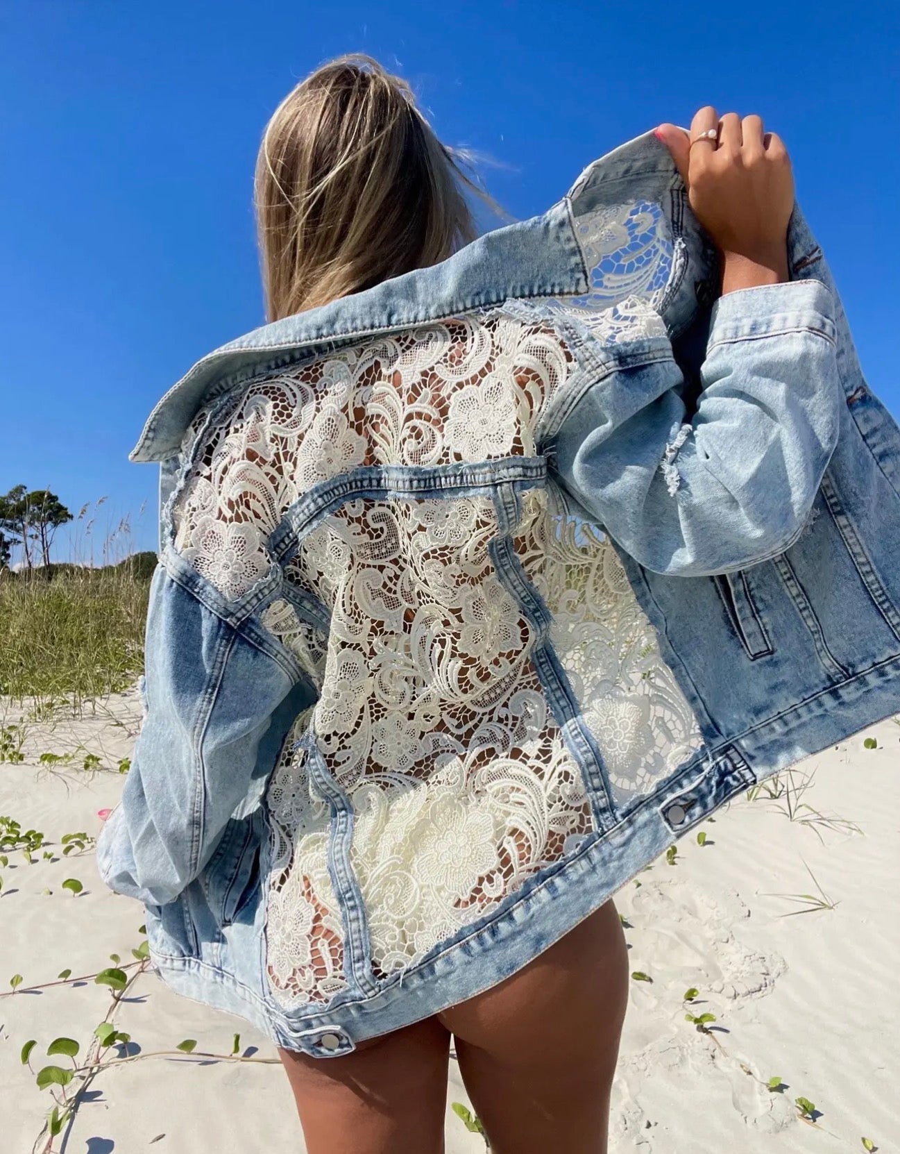 Melrose Lace Denim Jacket