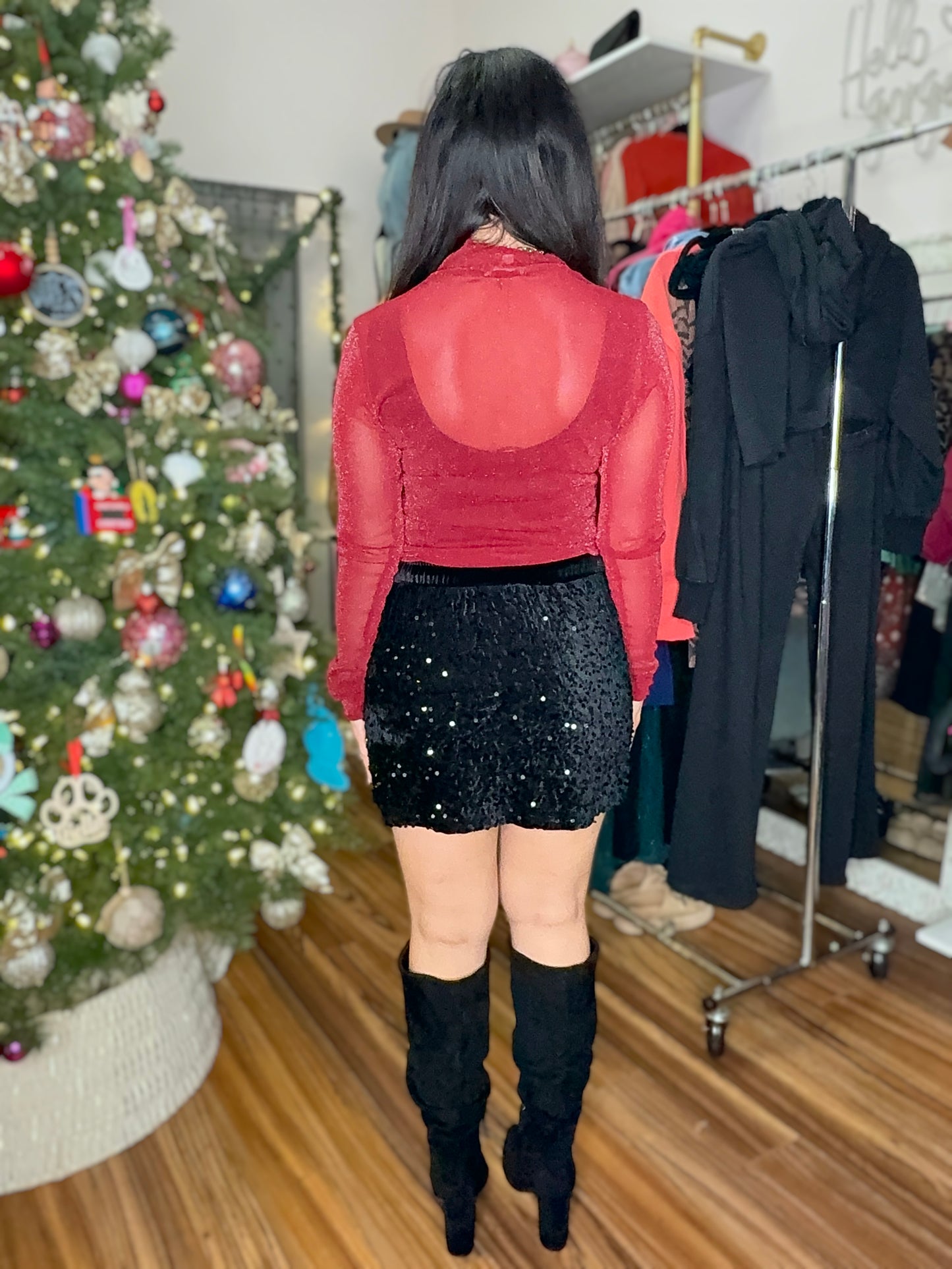 Velvet Hour Sequin Skort