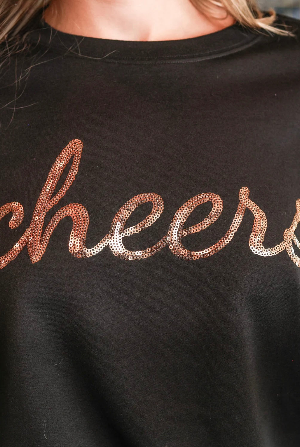 Cheers Sequin Stars Sweatshirt