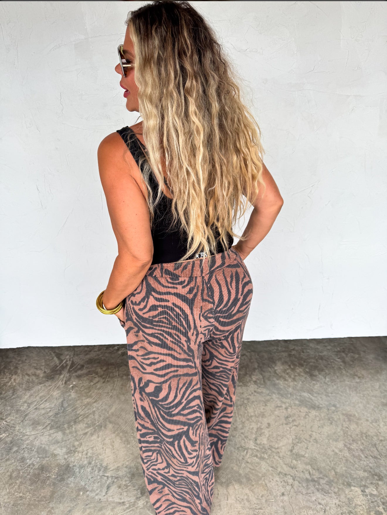 PREORDER - Zebra Haddie Wide Leg Pants