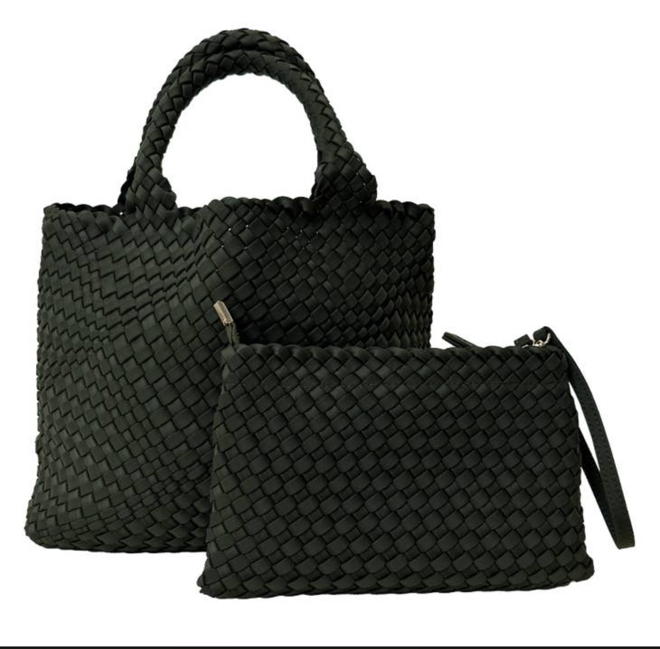 Lily Woven Neoprene Tote with Pouch - 14 colors