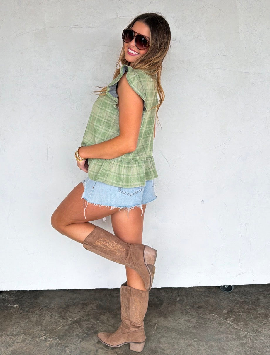 PREORDER - Molly Tie-Front Denim Vest