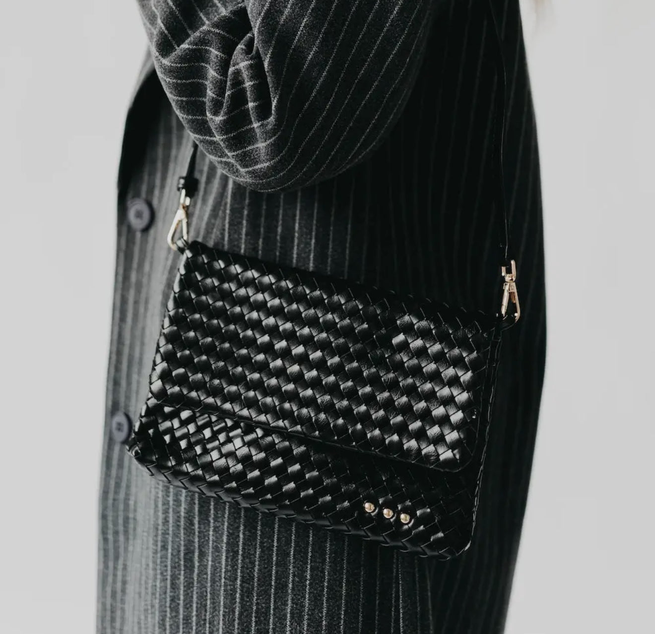 PREORDER - Wrenlee Woven Flap Crossbody - 3 colors