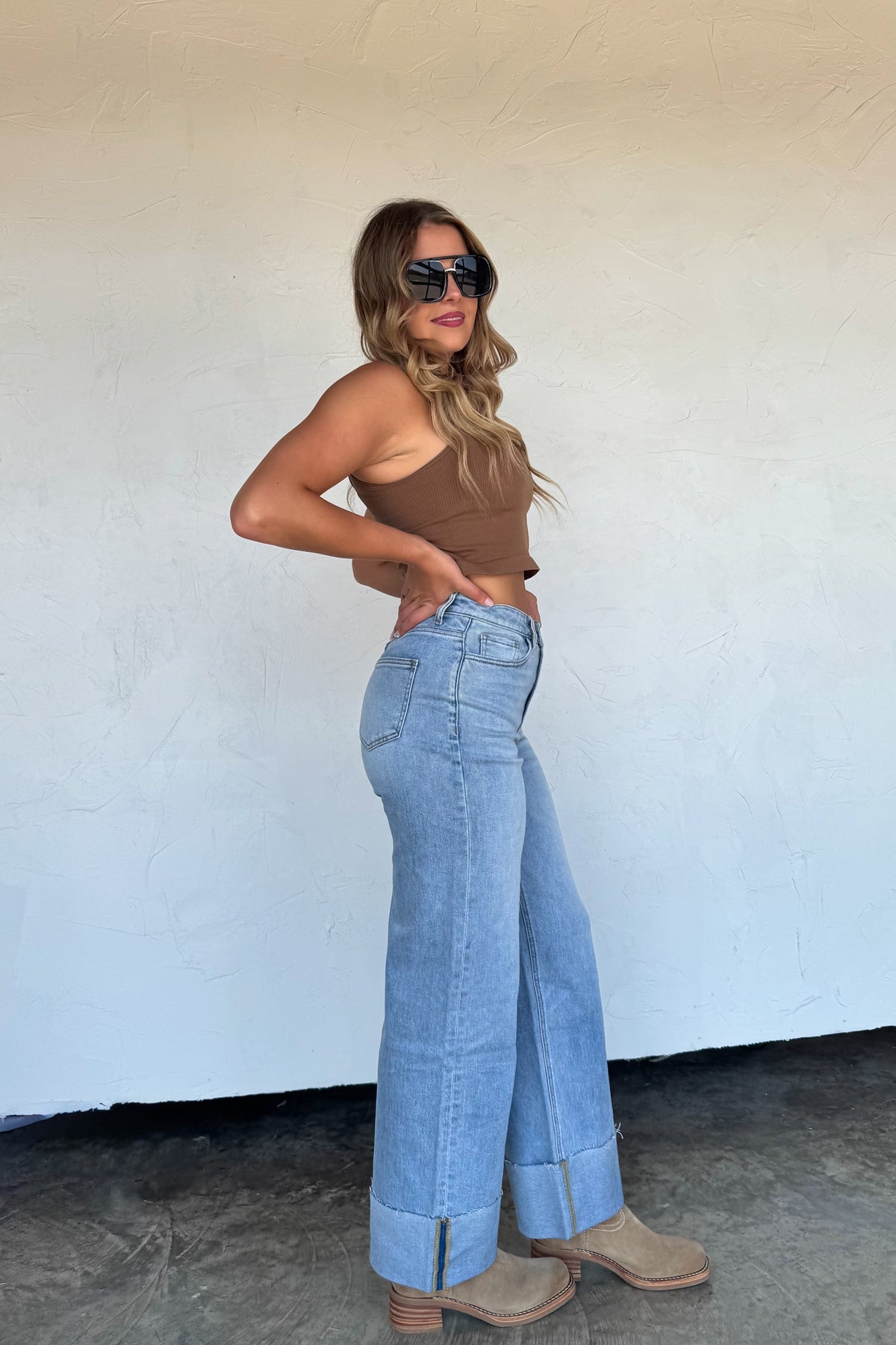 PREORDER - Leni Wide Cuff Jean