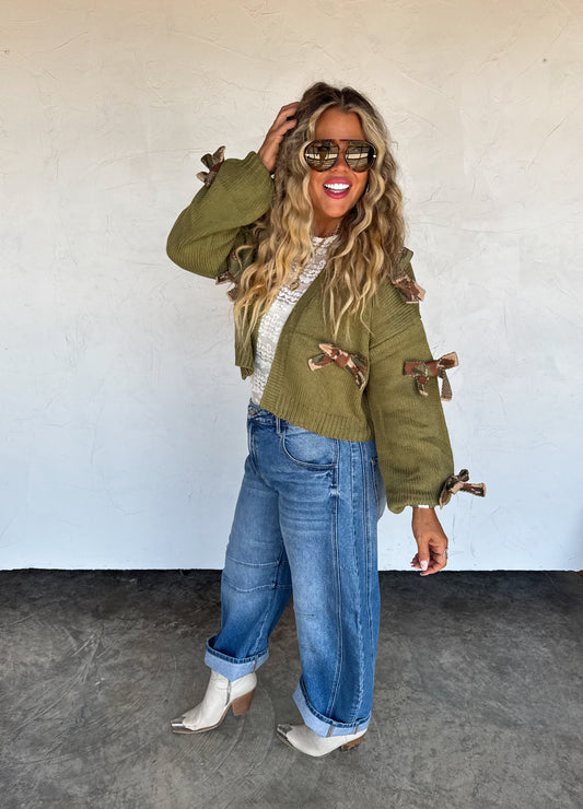 PREORDER - Sloane Bow Knit Cardigan - 5 colors