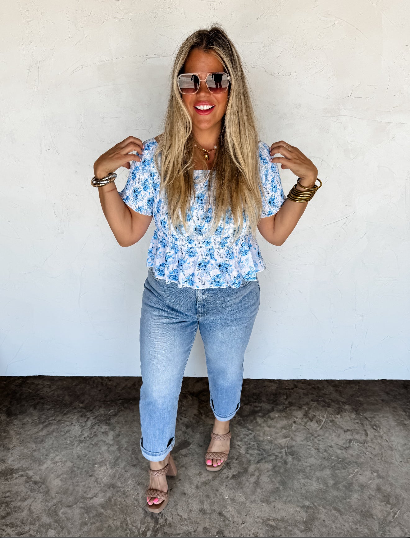 PREORDER - Essie Floral Smocked Top - 2 colors
