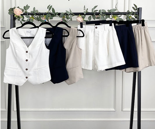 PREORDER - Business As Usual Vest & Shorts Set - 3 colors