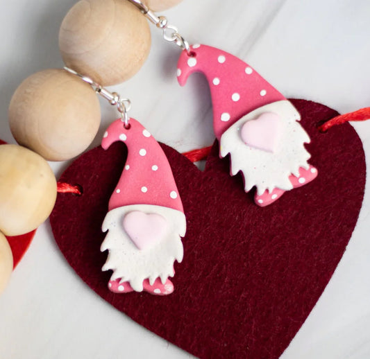 Vday Gnome Dangle Earrings