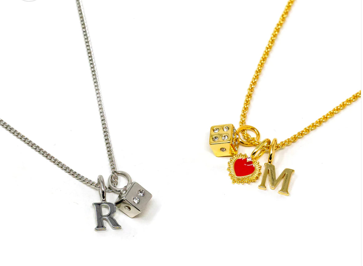 PREORDER - SisKiss Solid Initial Charm - 2 colors