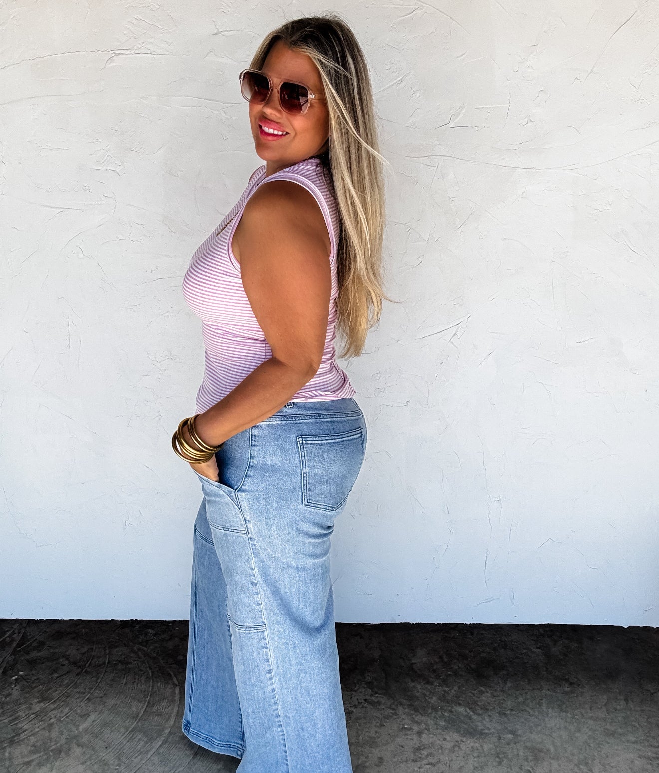 Summer Bianca Striped Ribbed Tank - 4 colors