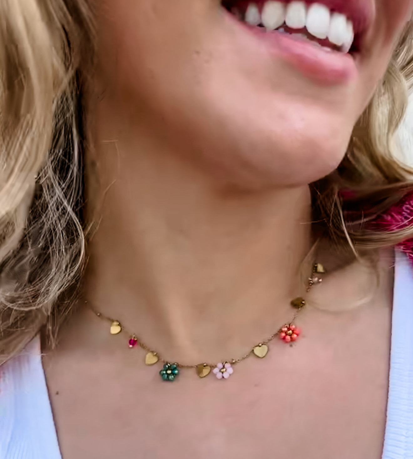 PREORDER - Floral Love Link Necklace