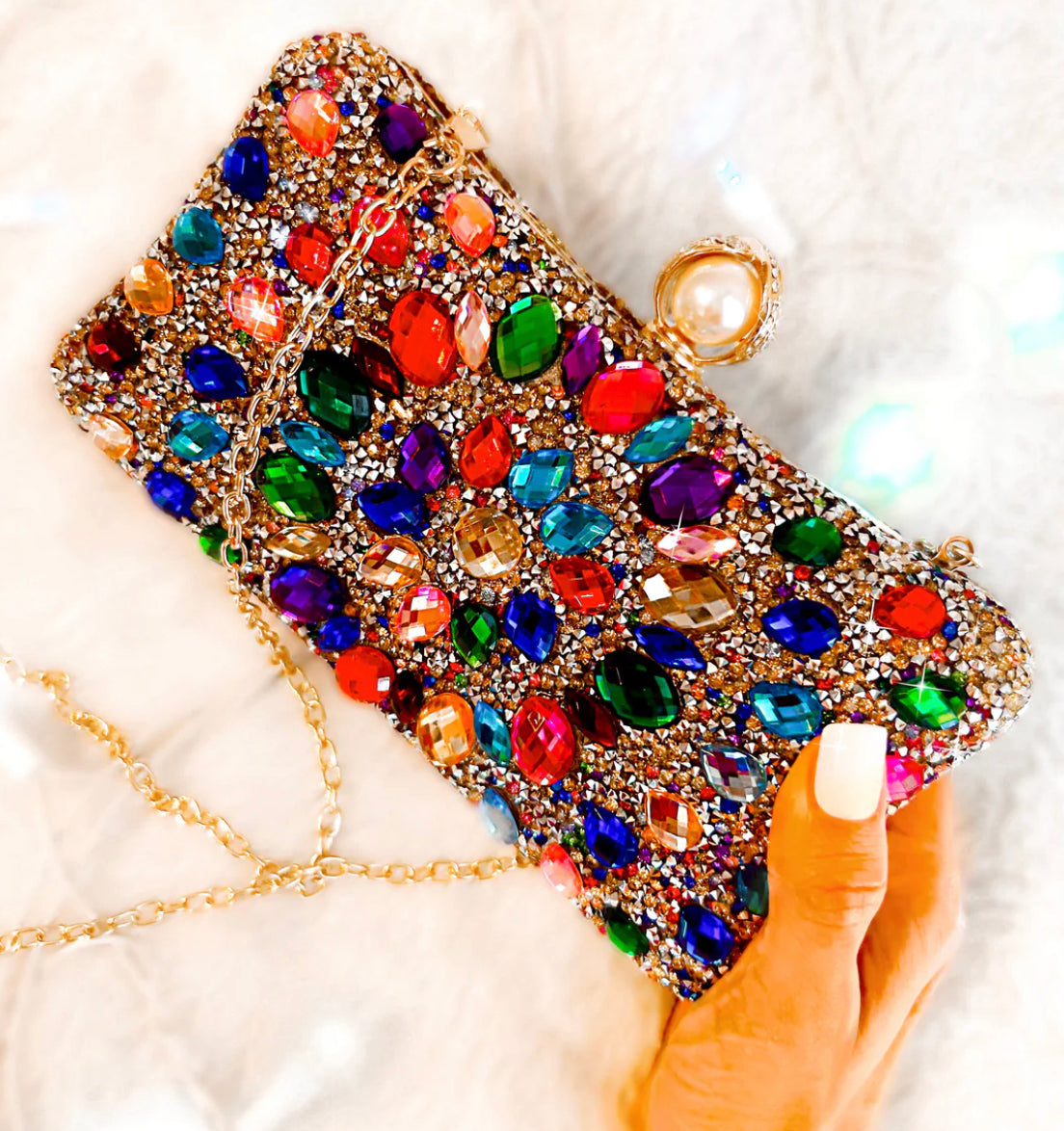 Showstopper Jeweled Clutch