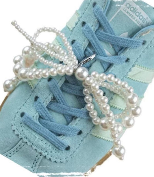 Pearl Bow Shoelace Charm