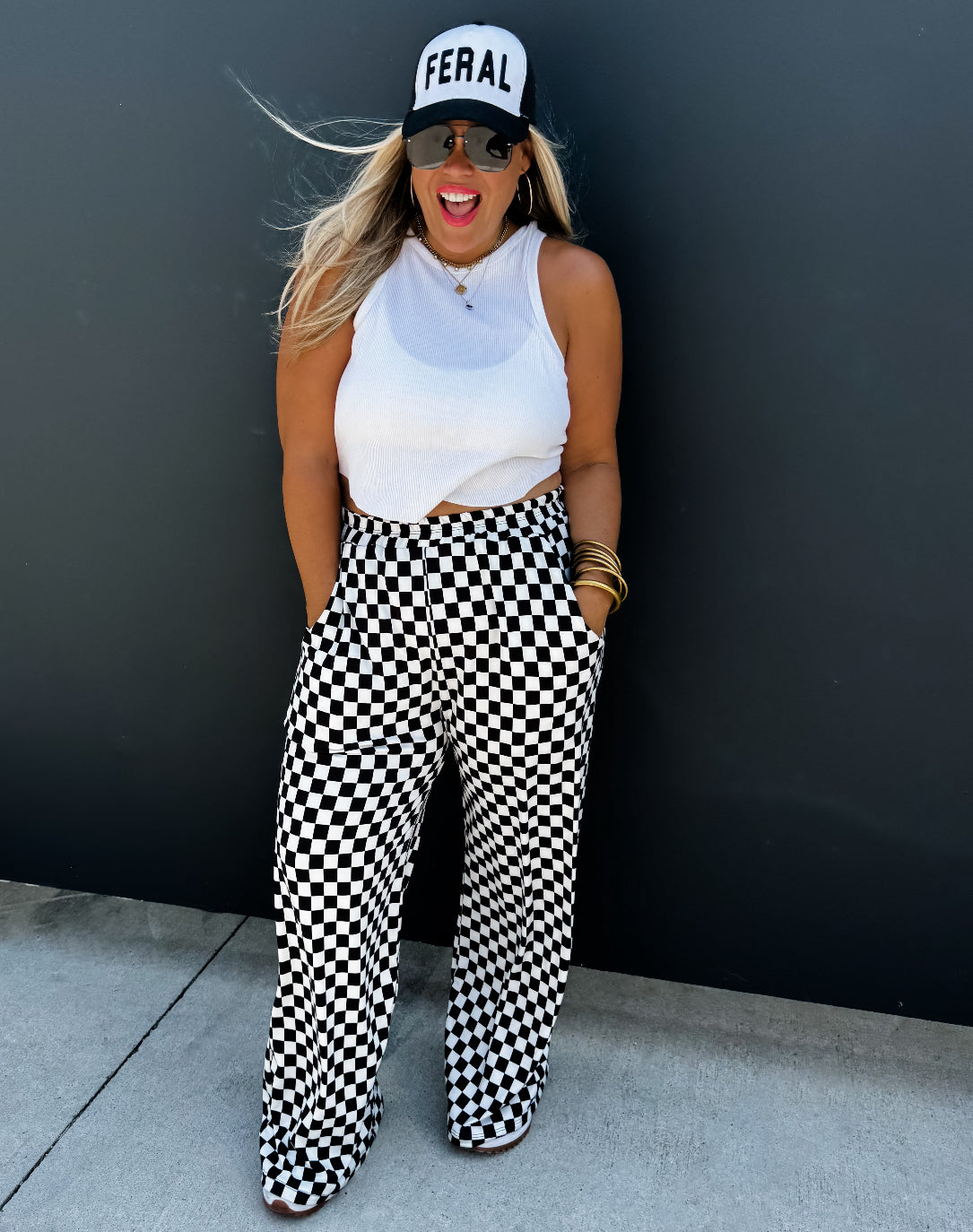 PREORDER - Bold Block Checker Pants - 3 colors