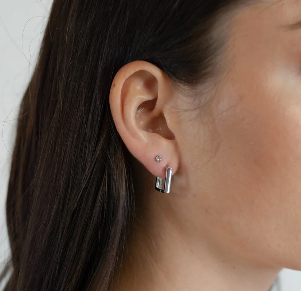 SisKiss Square Huggie Earrings