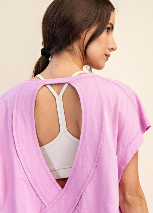 PREORDER - Cotton Slub Open Back Top - 3 colors