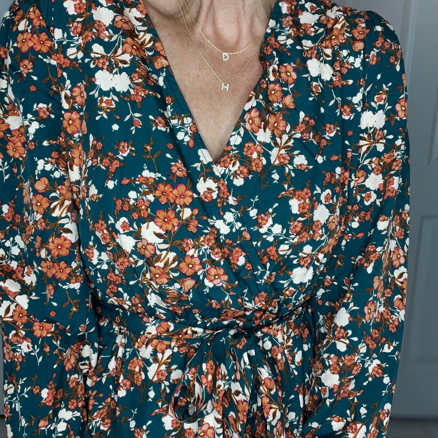 Dominique Fall Floral Midi Dress