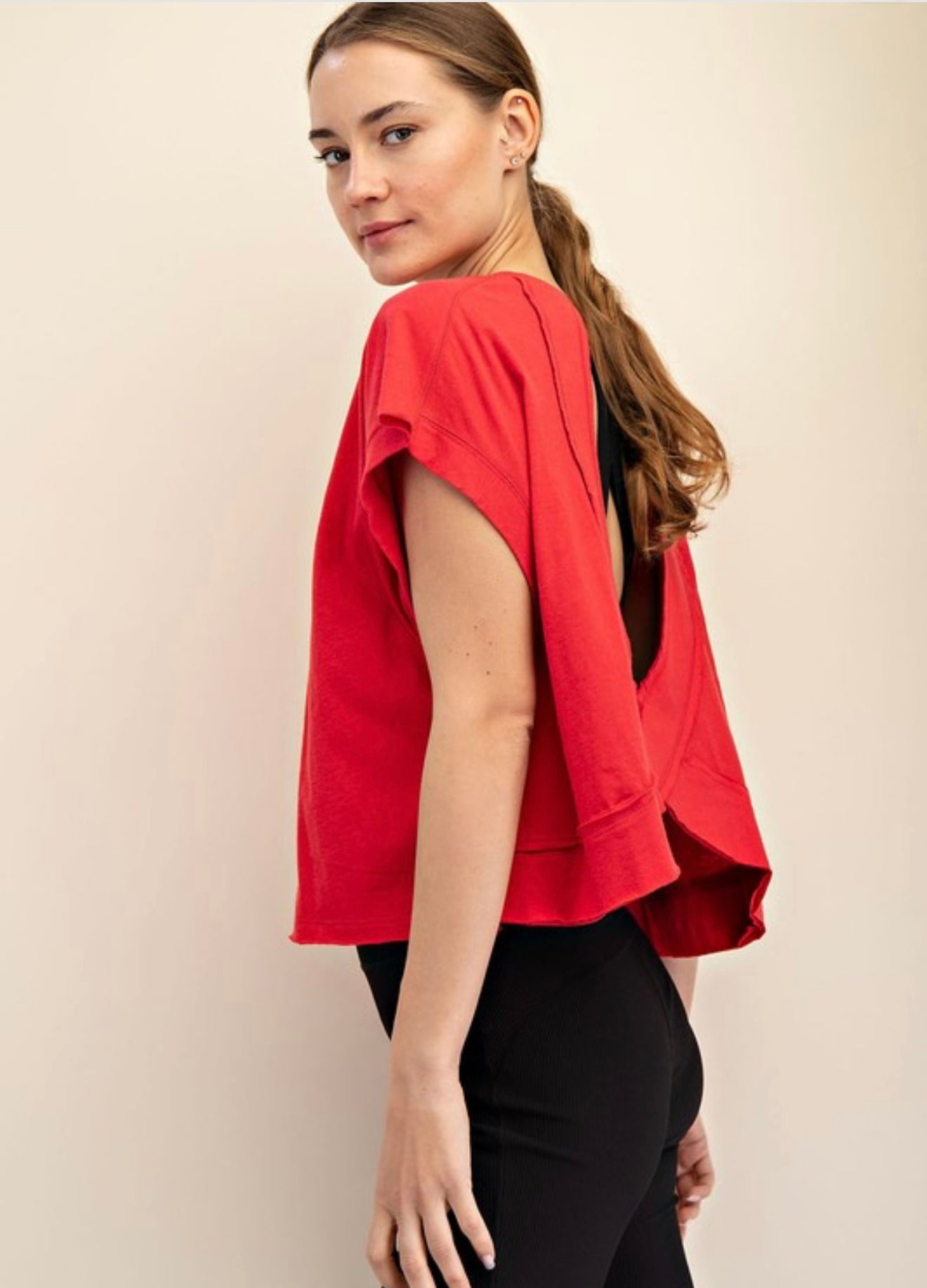 PREORDER - Cotton Slub Open Back Top - 3 colors