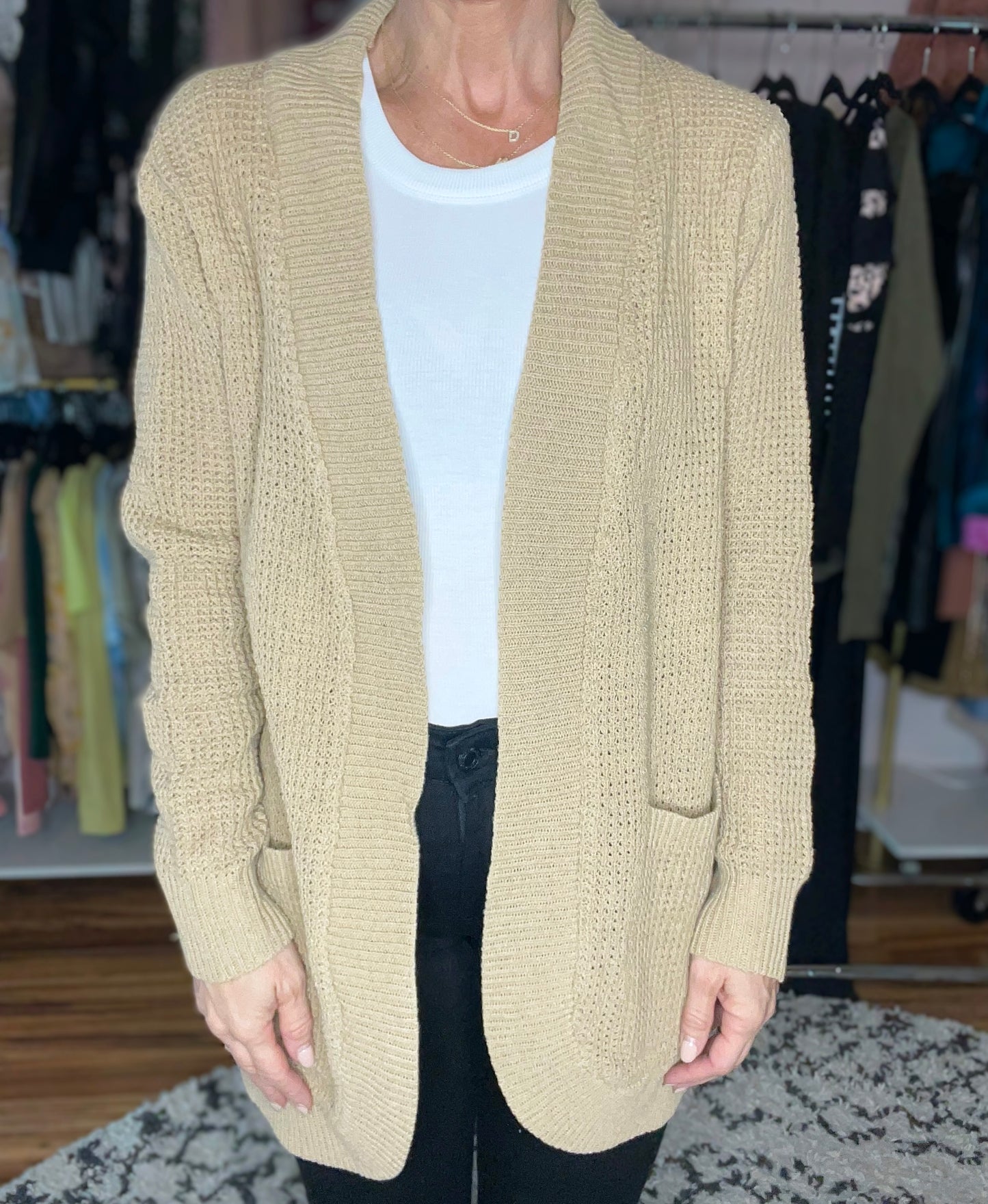 McKay Waffle Knit  Cardigan