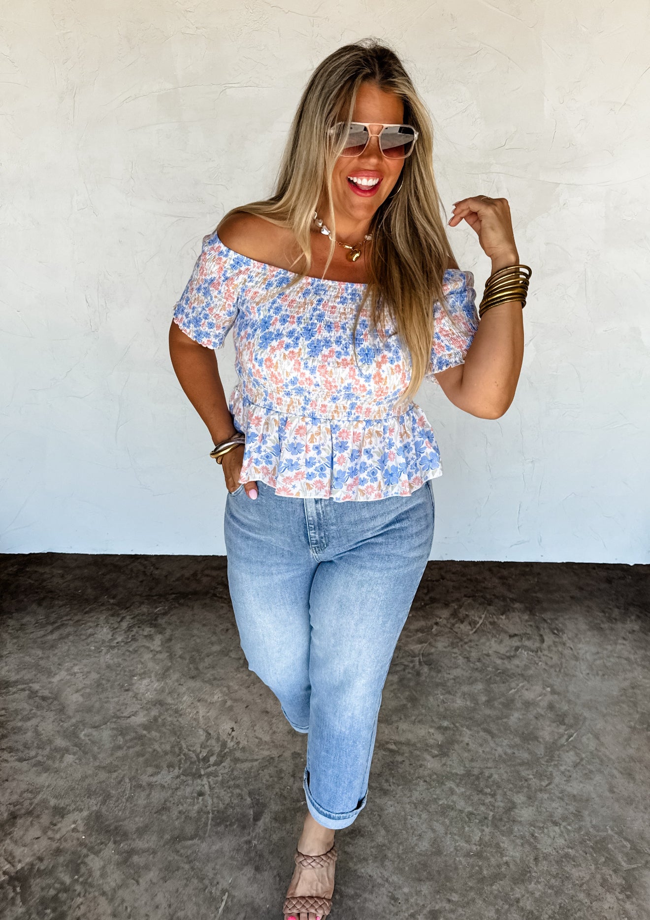 PREORDER - Essie Floral Smocked Top - 2 colors